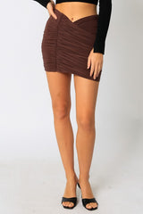 City Girls Skirt-Chestnut