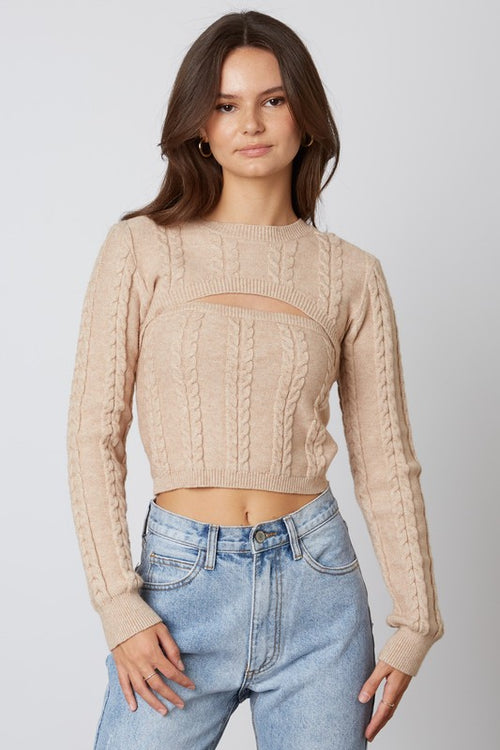 Round Two Sweater-Almond