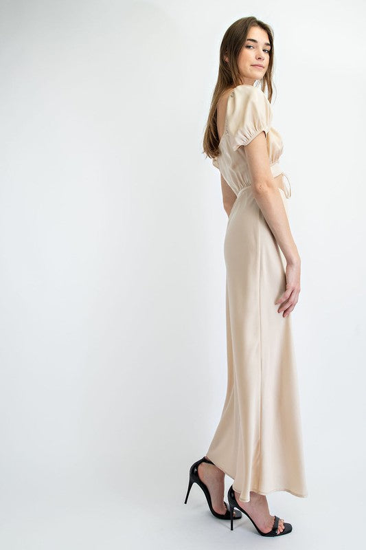 Night Moves Dress-Champagne