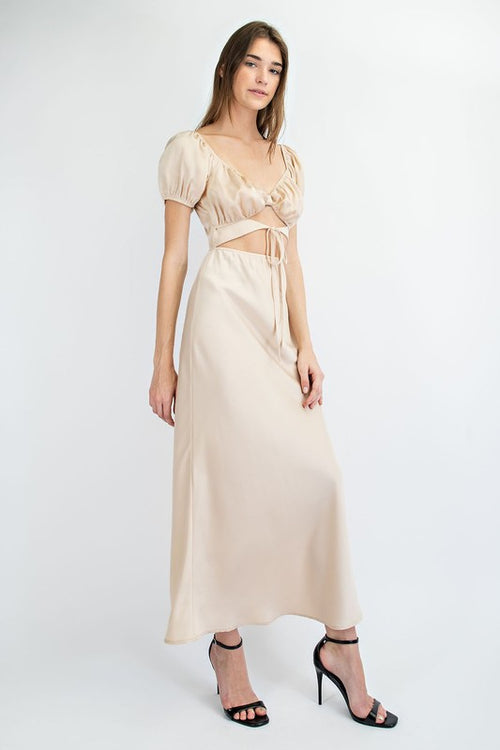 Night Moves Dress-Champagne