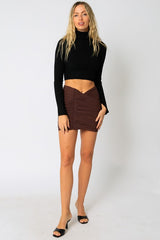 City Girls Skirt-Chestnut