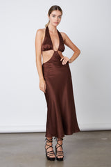Punta Cana Maxi Dress-Chocolate