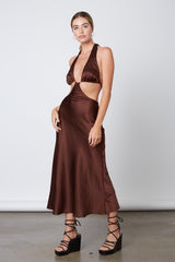 Punta Cana Maxi Dress-Chocolate