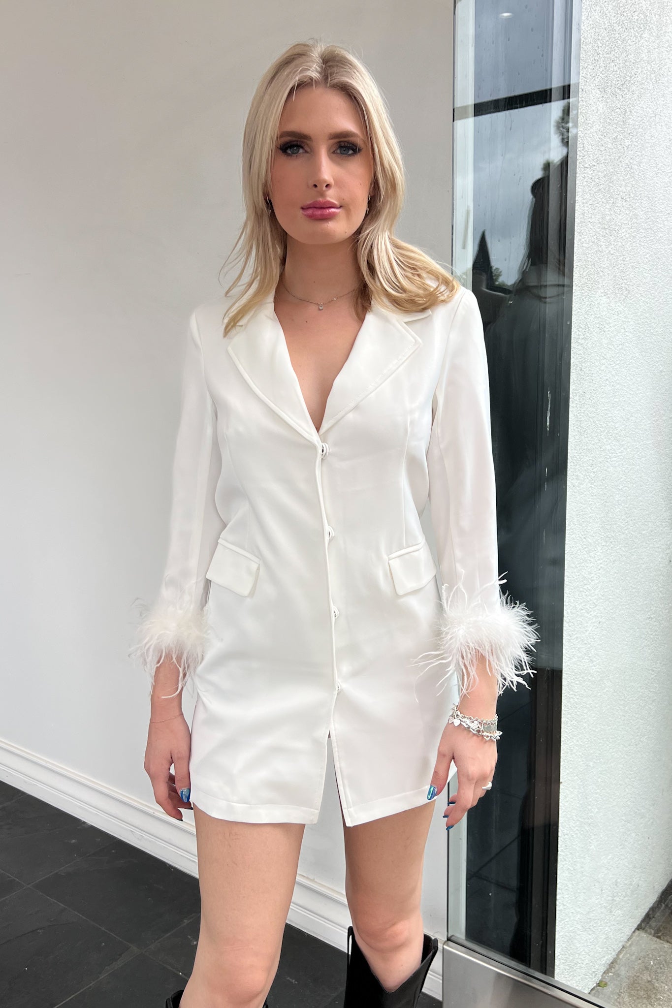 Hollywood Life Dress-White