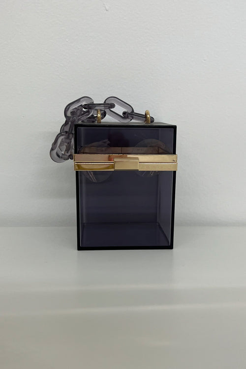 LV Lucite Box Chain Bag-Smoke