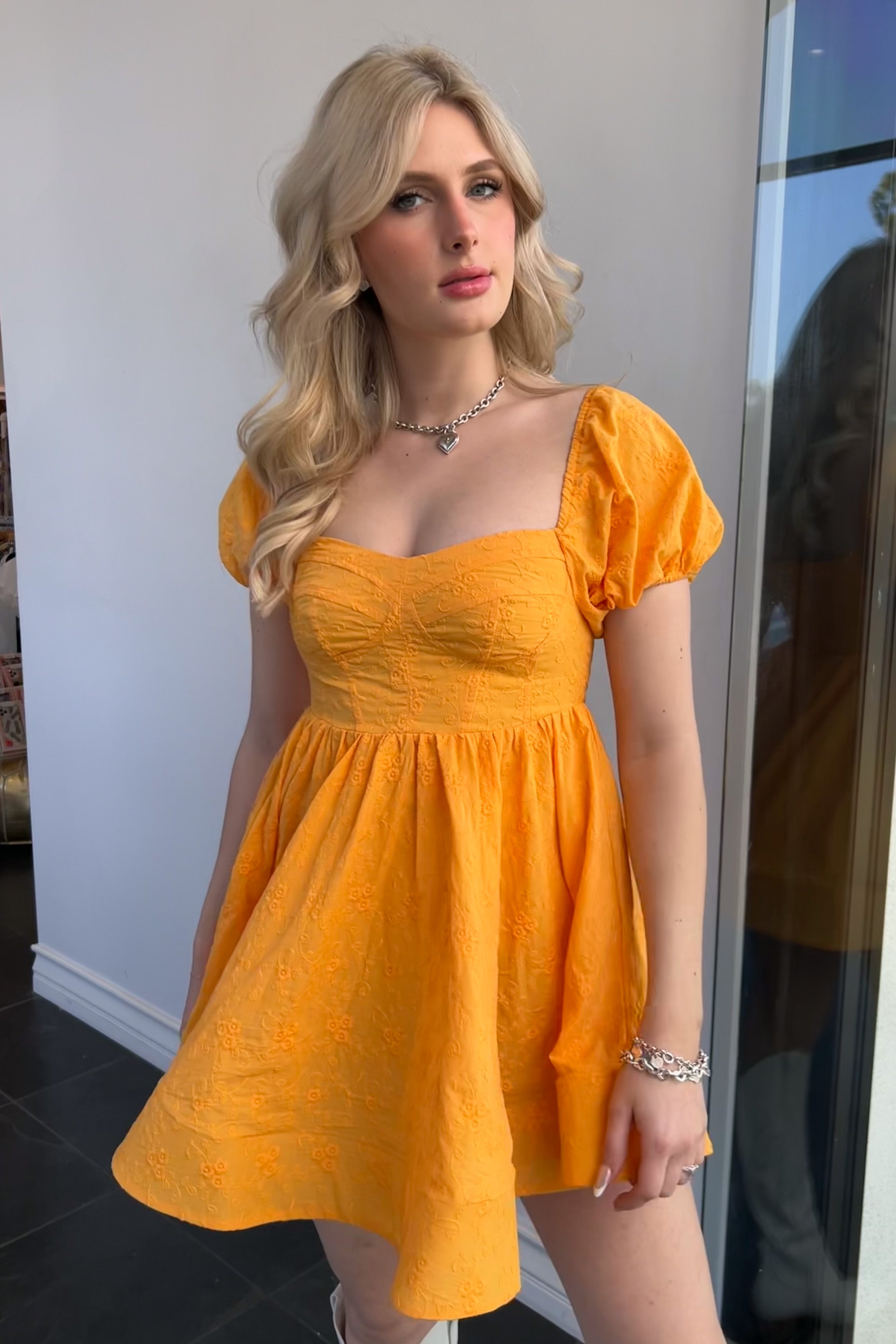 Georgia On My Mind Dress-Marigold