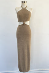 Riviera Maxi Dress-Taupe