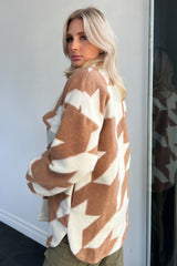 Mountain Drive Jacket-White + Camel