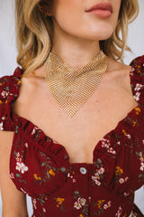 Rhinestone Bandana Necklace