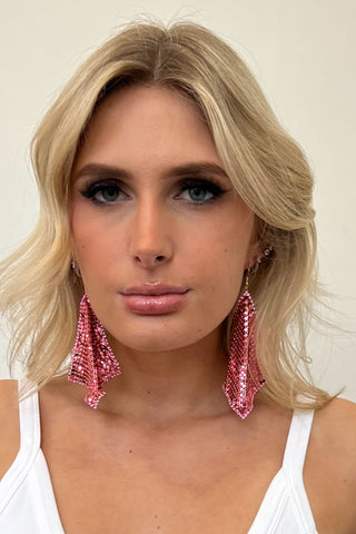 Love Like Crazy Earrings-Pink