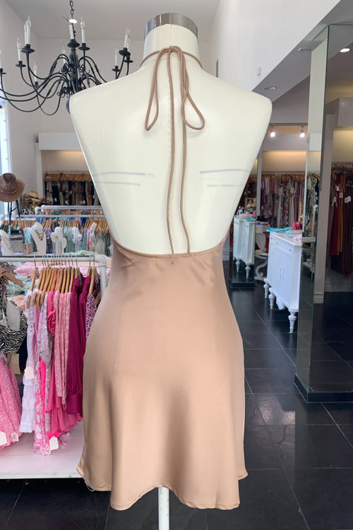 Alba Mini Dress-Nude