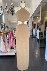 Riviera Maxi Dress-Taupe