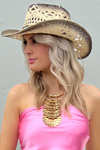 Malibu Beach Cowboy Hat-Hot Pink