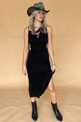 Catavina Midi Dress-Black