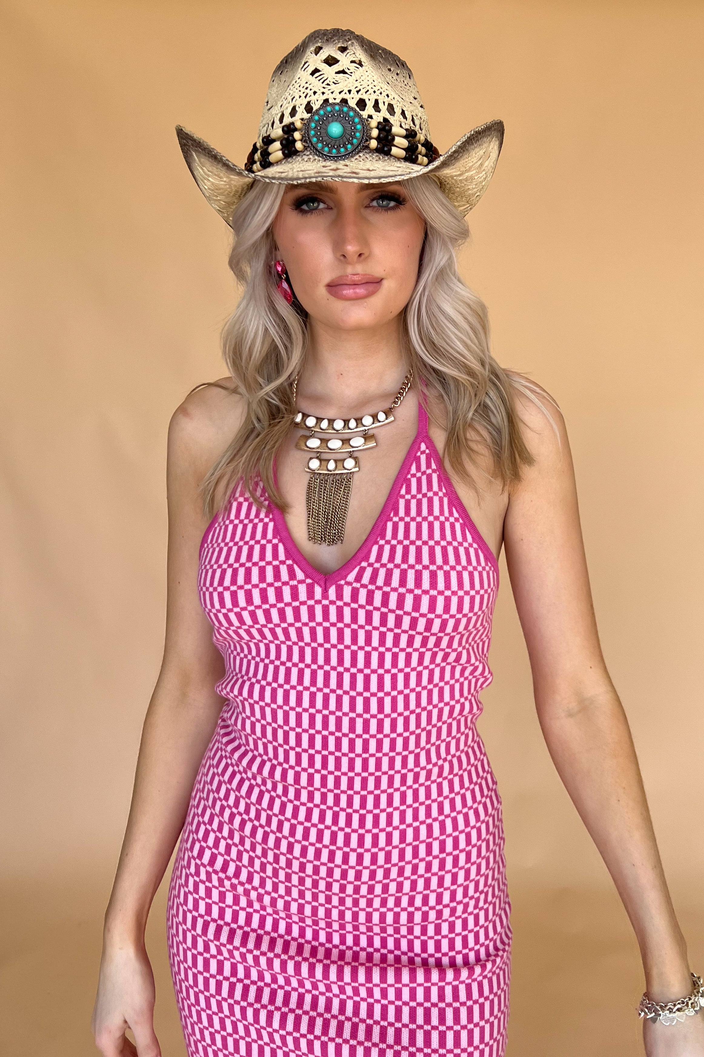 Vibe Check Dress-Hot Pink