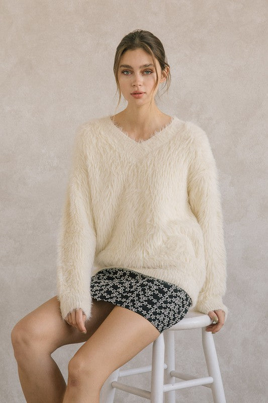 Let It Snow Sweater-Ivory