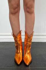 Billini Sergio Western Boot-Orange Metallic