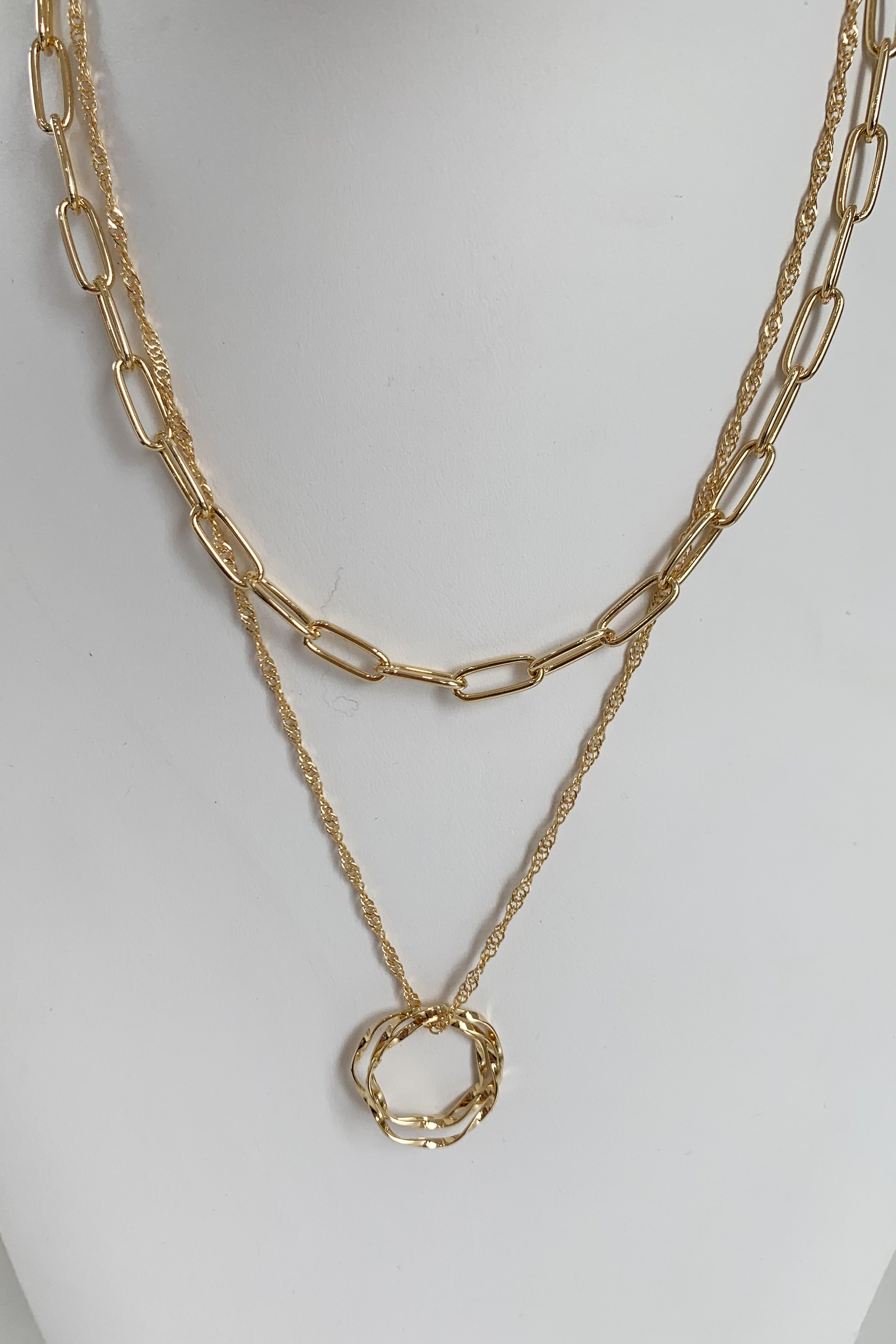 Golden Circle Necklace-Gold