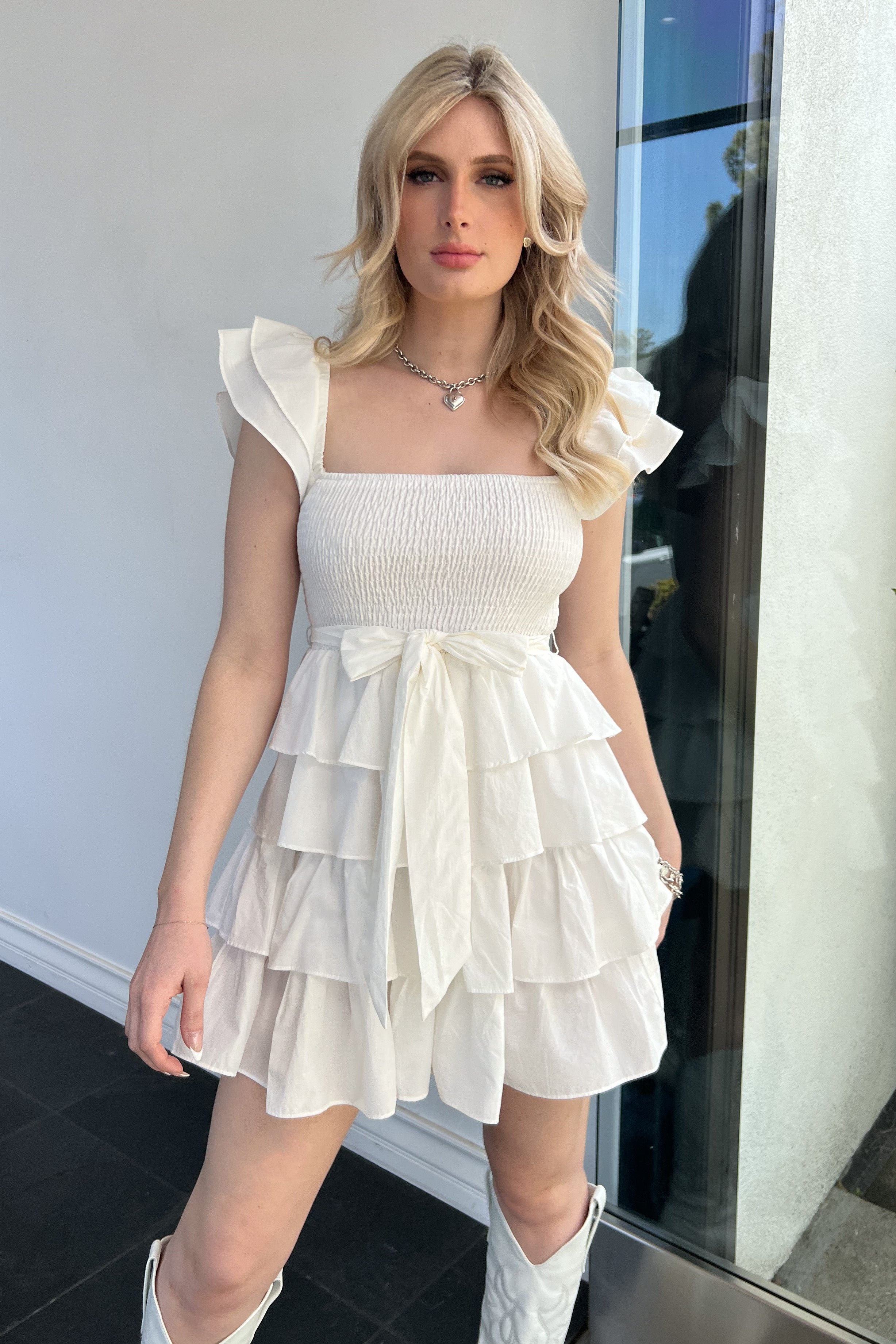 Seven Summers Dress-White