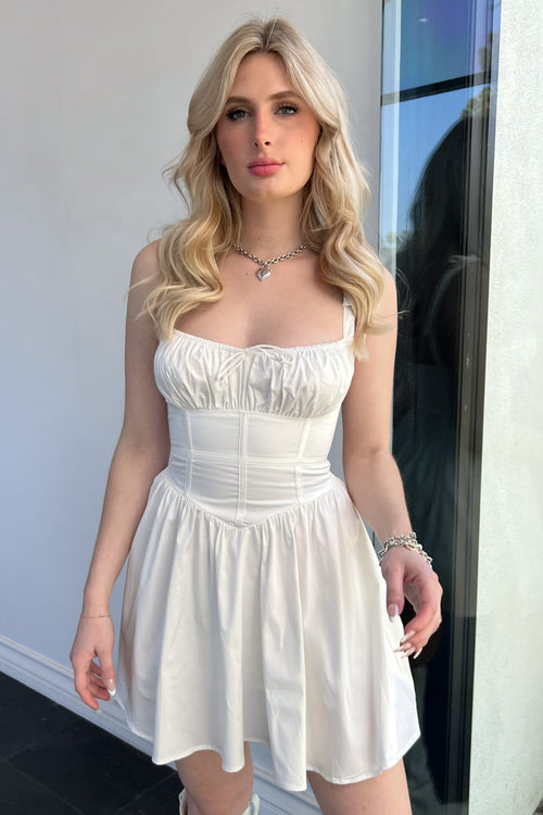 All Summer Long Dress-White
