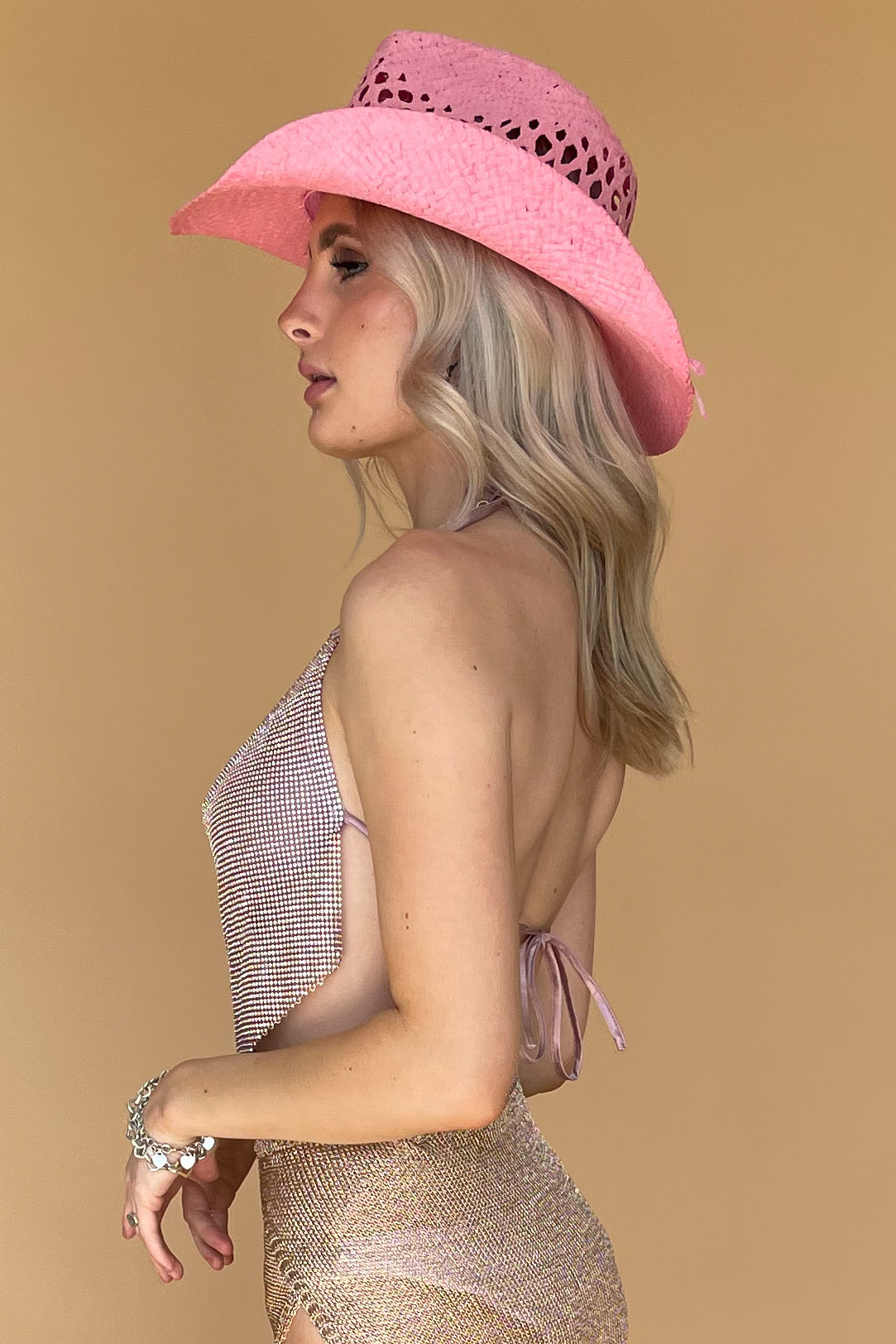 Lets Go Barbie Cowboy Hat-Pink