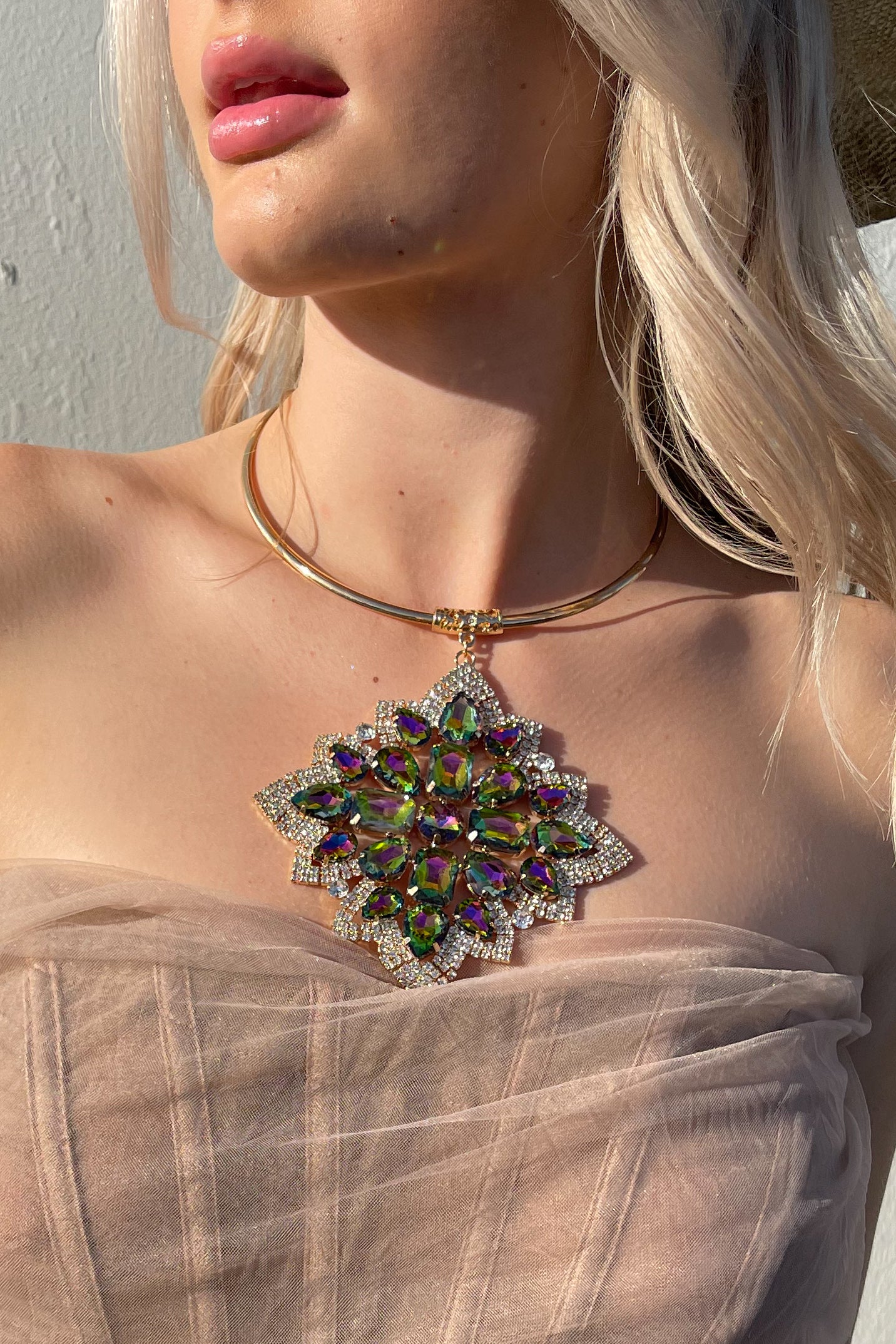 Stained Glass Necklace-Multi