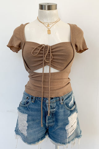 Cool For The Summer Top-Chocolate