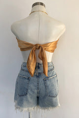 Top Down Scarf Top-Gold