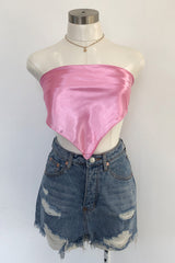 Top Down Scarf Top-Pink