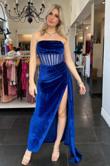 At The Met Dress-Royal Blue