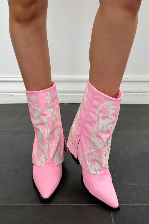 Azalea Wang Esperanza Boot-Pink