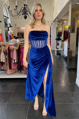 At The Met Dress-Royal Blue