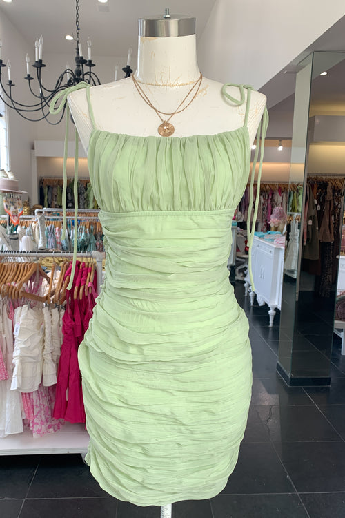 Dream Chaser Dress-Lime