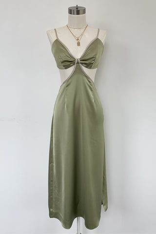 Alba Mini Dress-Green
