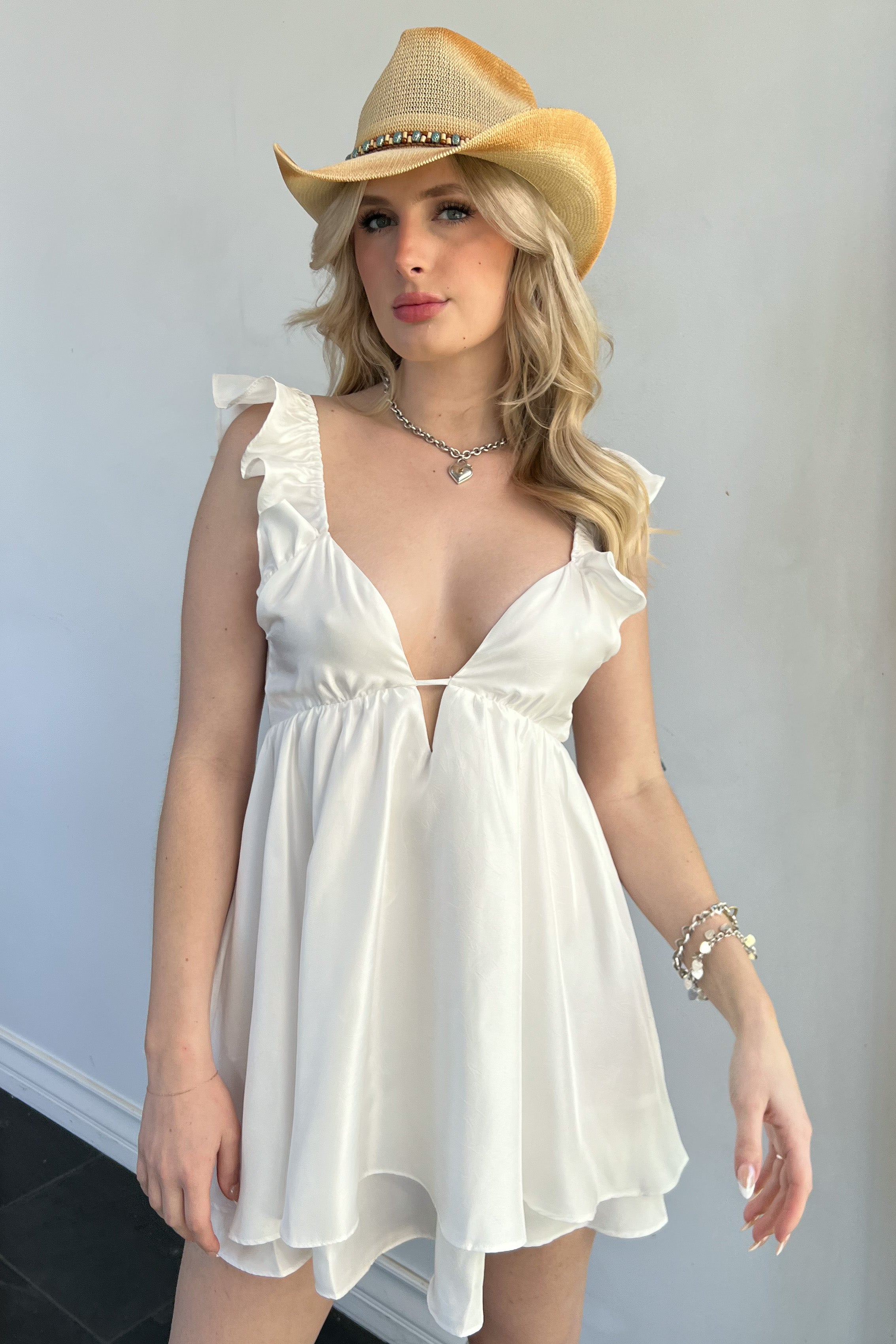 Starting Over Dress-White