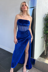 At The Met Dress-Royal Blue