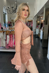 Glistening Sand Dress-Rose Gold