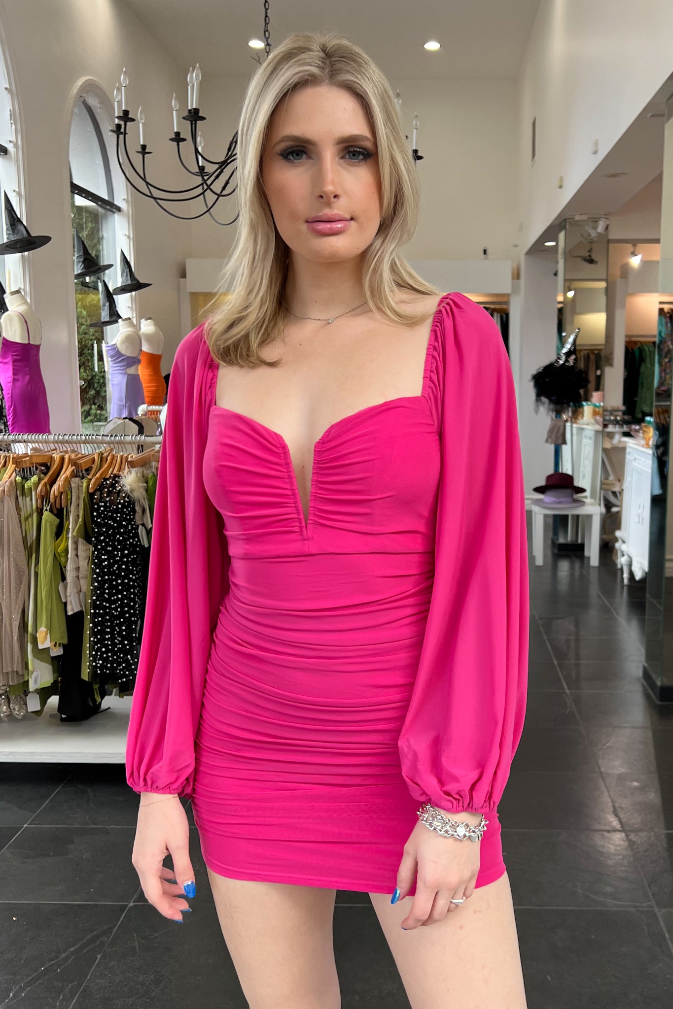 Love Me Right Dress-Hot Pink