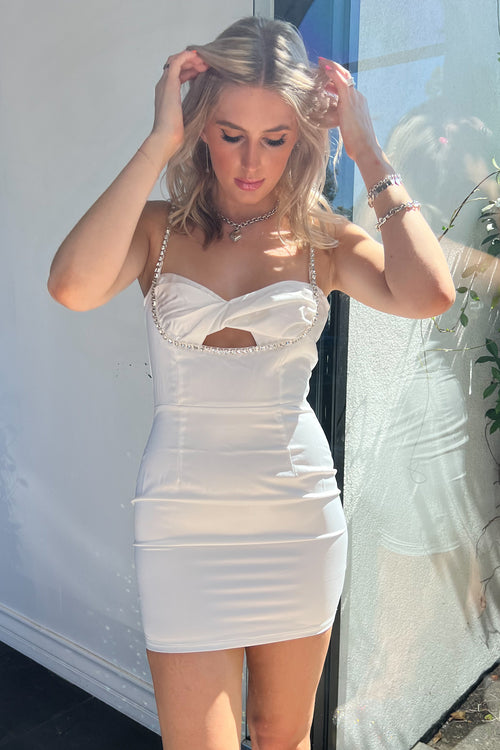 Party Girl Dress-White