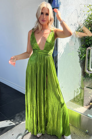 Paros Maxi Dress-Emerald