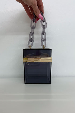 LV Lucite Box Chain Bag-Clear
