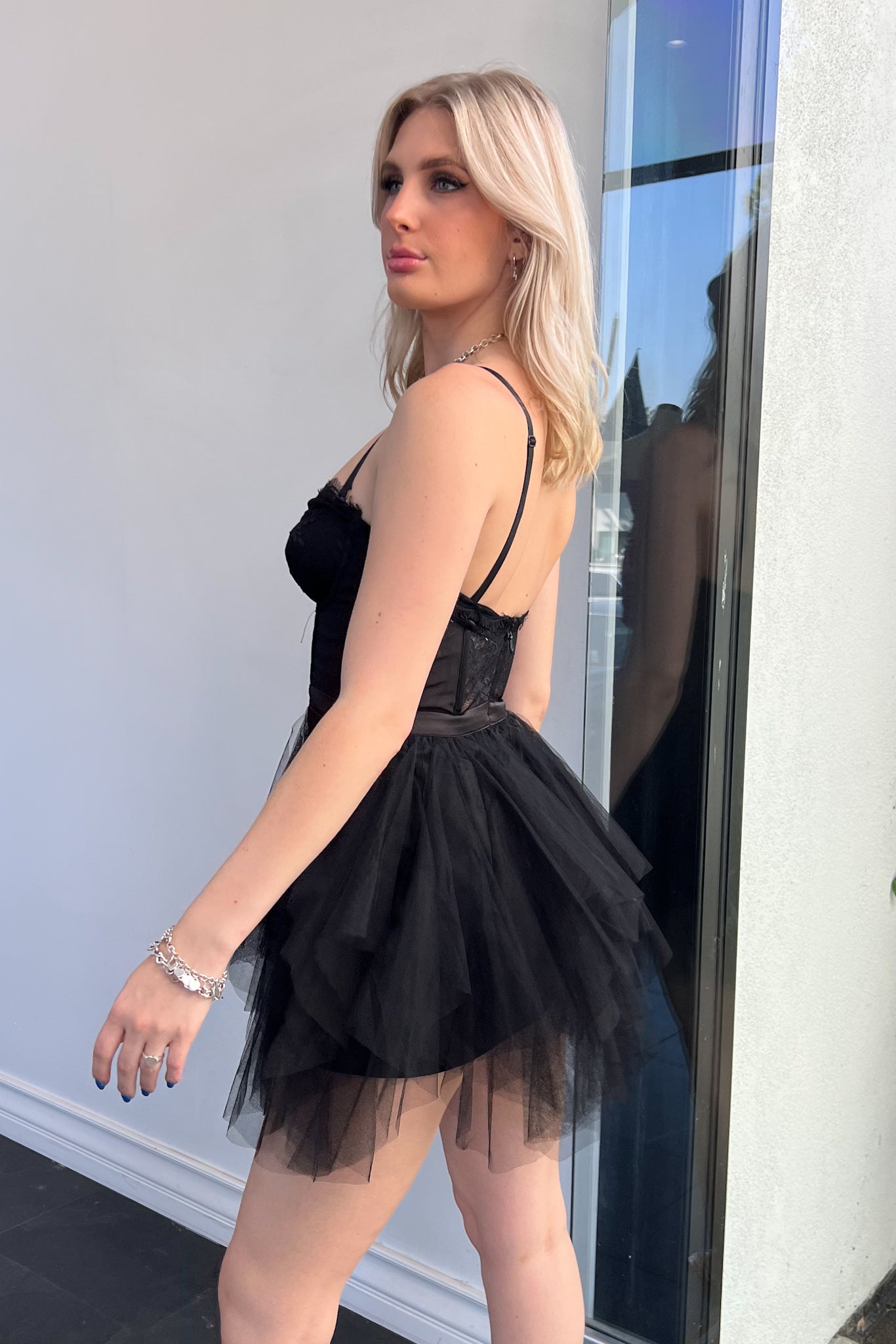 Take A Bow Dress-Black