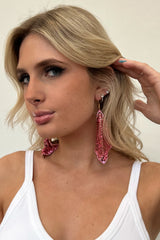 Electric Cowgirl Earrings-Pink