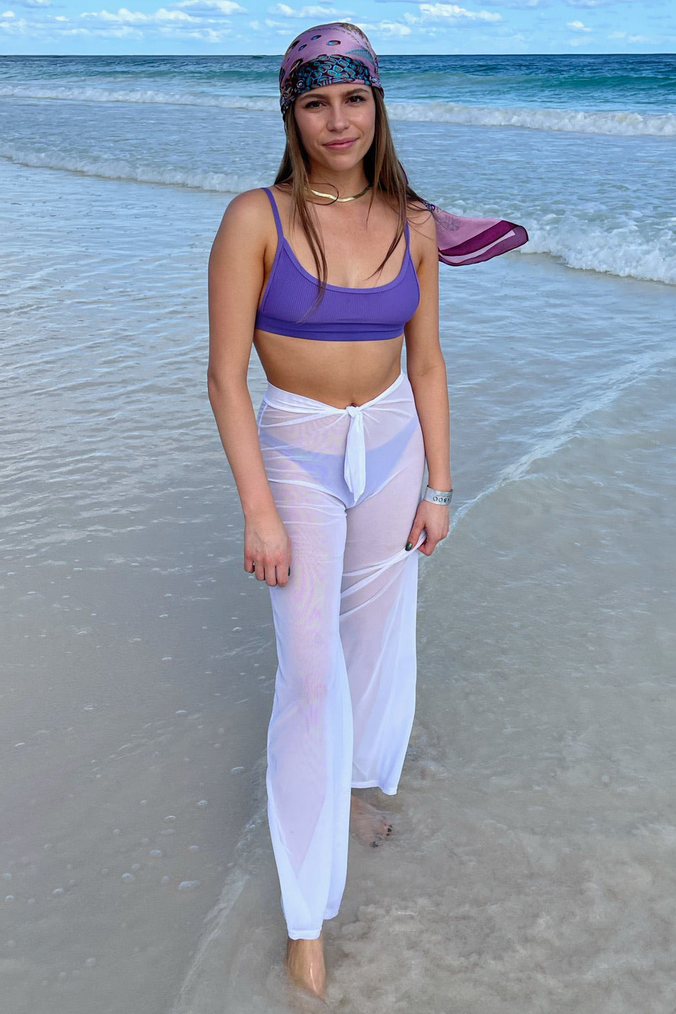 Always On Vacay Pants-White