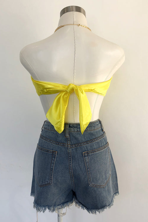 Top Down Scarf Top-Yellow
