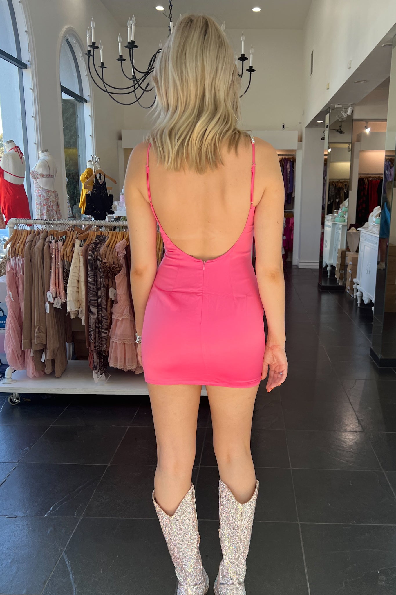 Party Girl Dress-Neon Pink