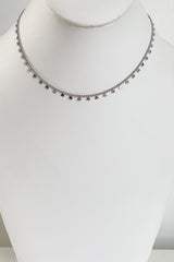 Heart Lineup Necklace-Silver