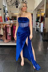 At The Met Dress-Royal Blue