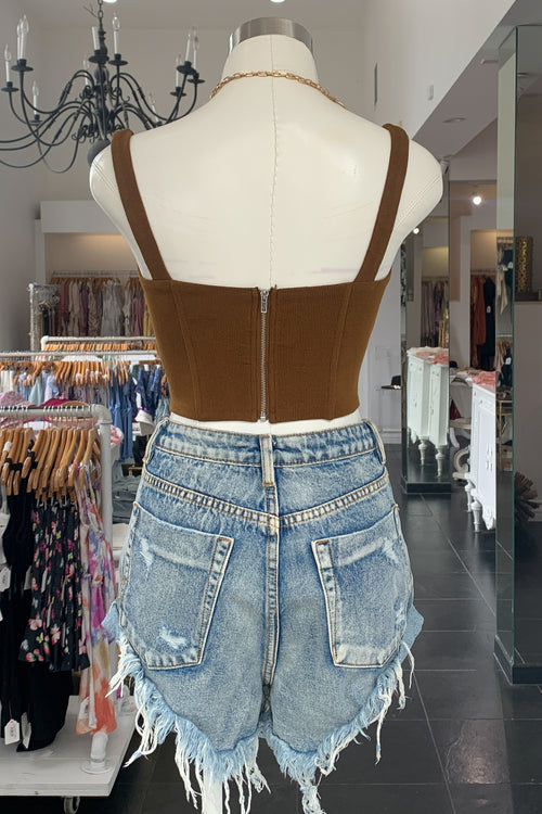 Cool For The Summer Top-Chocolate