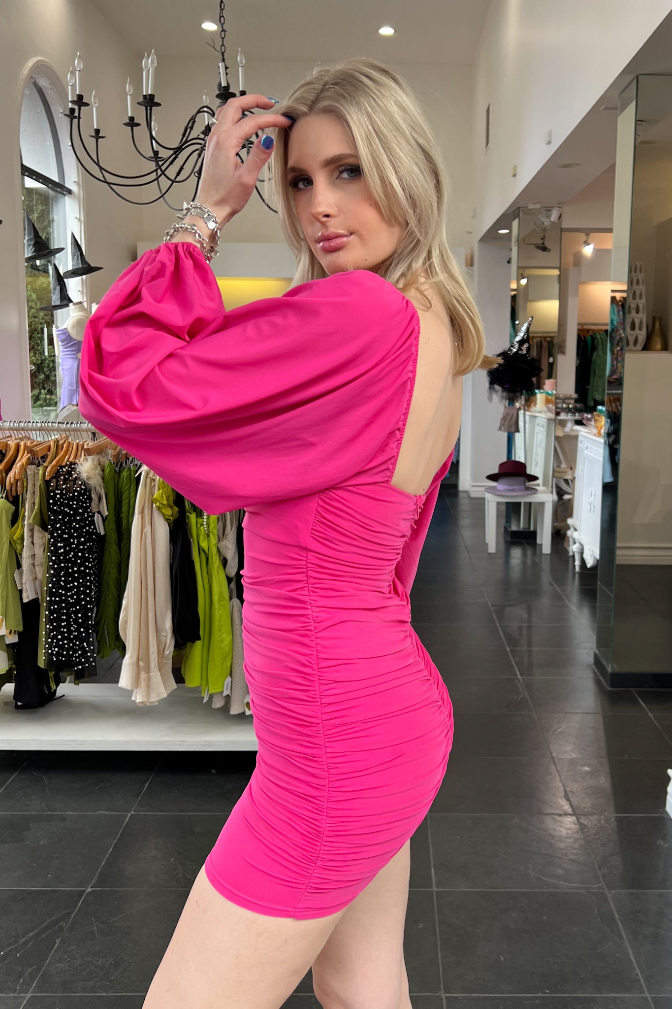 Love Me Right Dress-Hot Pink